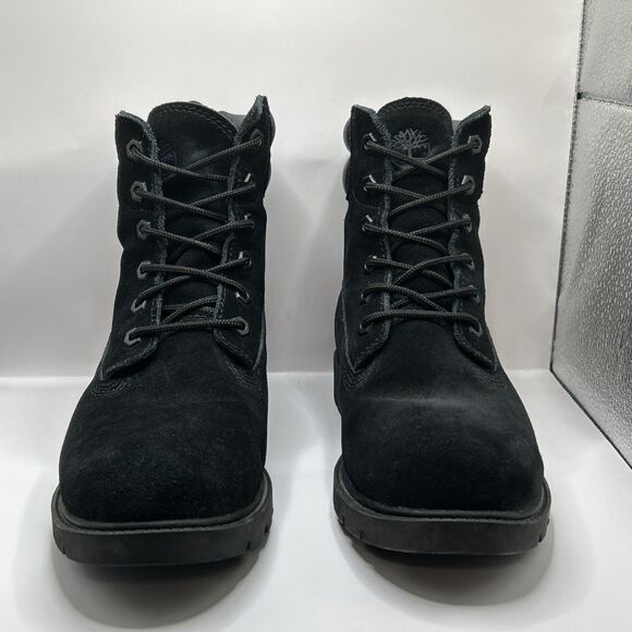 Timberland Womens Size 8.5 Black Suede Ankle Boots Waterproof Lace Up Comfort - Picture 10 of 16
